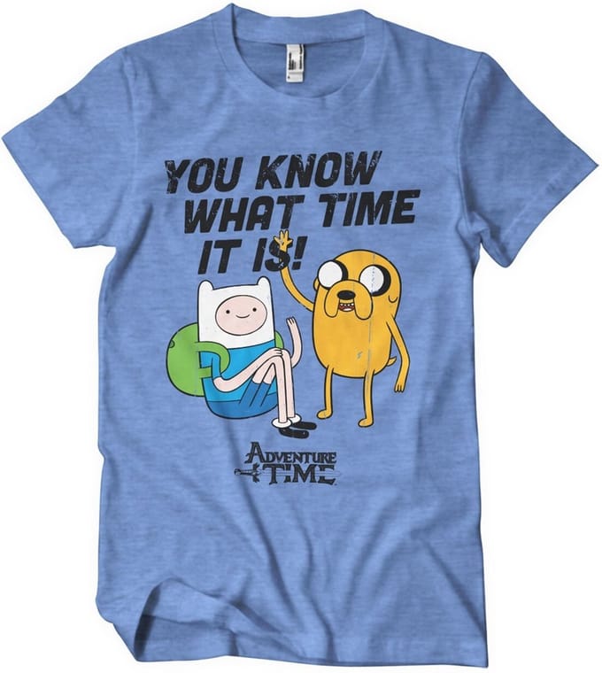 It'S Adventure Time -T-shirt Blauw/Heather