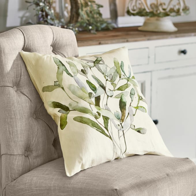 LOBERON Kussenhoes Mistletoe wit/groen