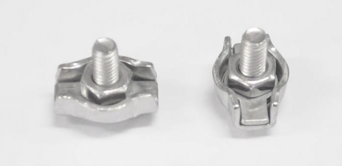 Staaldraadklem. simplex. 2mm. RVS-A4. 2 stuks. Deltafix.