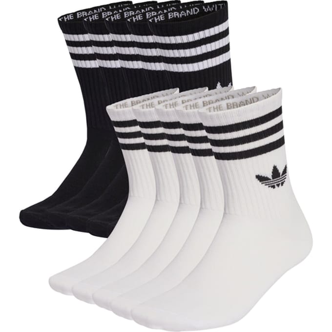 Adidas Originals 3 Stripes Crew 10 Pairs Sokken Wit