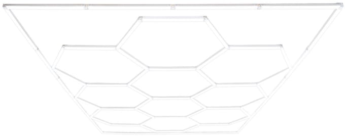 Hexagon led-verlichting x 10 - wit - 361x242 cm - 6500k daglicht