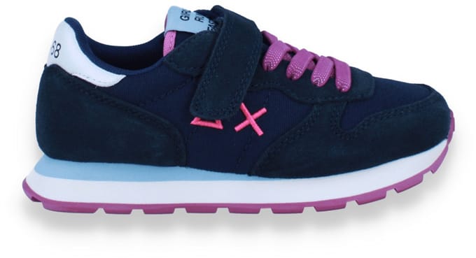 Sun 68 Meisjes Sneaker Girl's Ally Solid Kid 07 Navy Blue | Blauw | Maat: 32