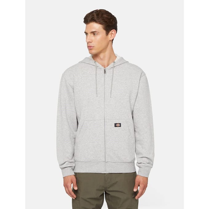 Dickies Midweight Full Zip Fleece Hoodie Regular DK0A4XTO Heather Grey-M