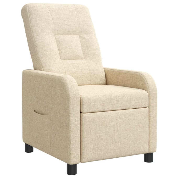 vidaXL - Recliner - Crèmekleurig - Stof