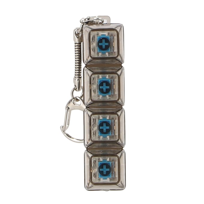 Amazing Cool toetsenbord klikkers sleutelhanger 4 knoppen 2 assorti