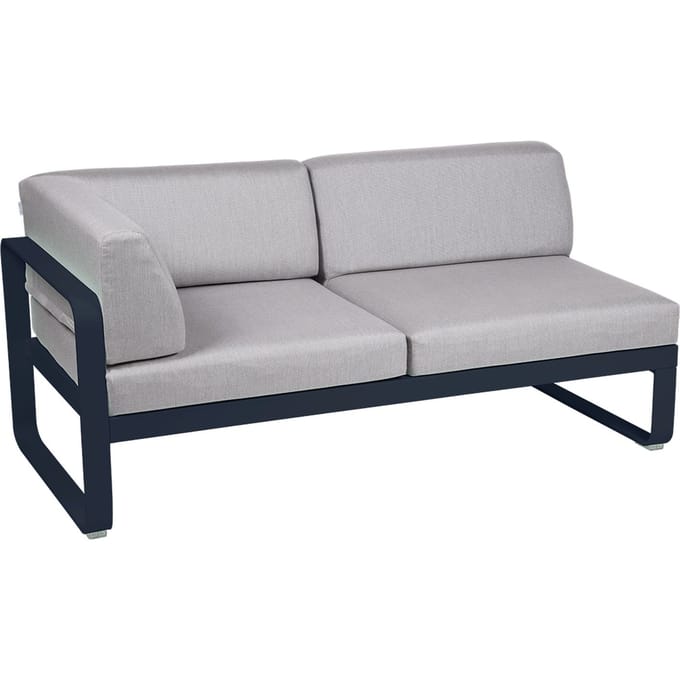 Fermob BELLEVIE hoekmodule links - 92 abyssblauw - 79 Flanelgrijs