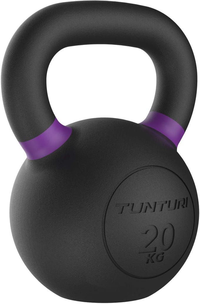 Tunturi Platinum Cast Iron Kettlebell - 20kg - Incl. gratis fitness app