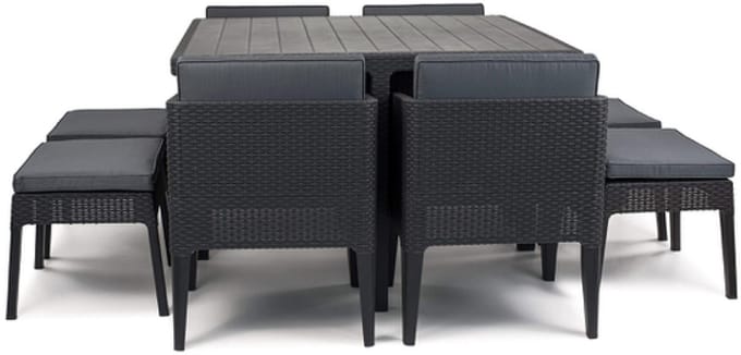 Keter - Columbia tuinset 5 stuks - Wicker - Antraciet