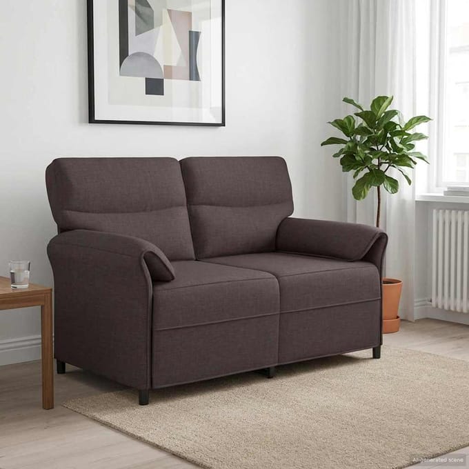 vidaXL - Bank - 100% - polyester - metalen - frame - MDF, - Multiplex