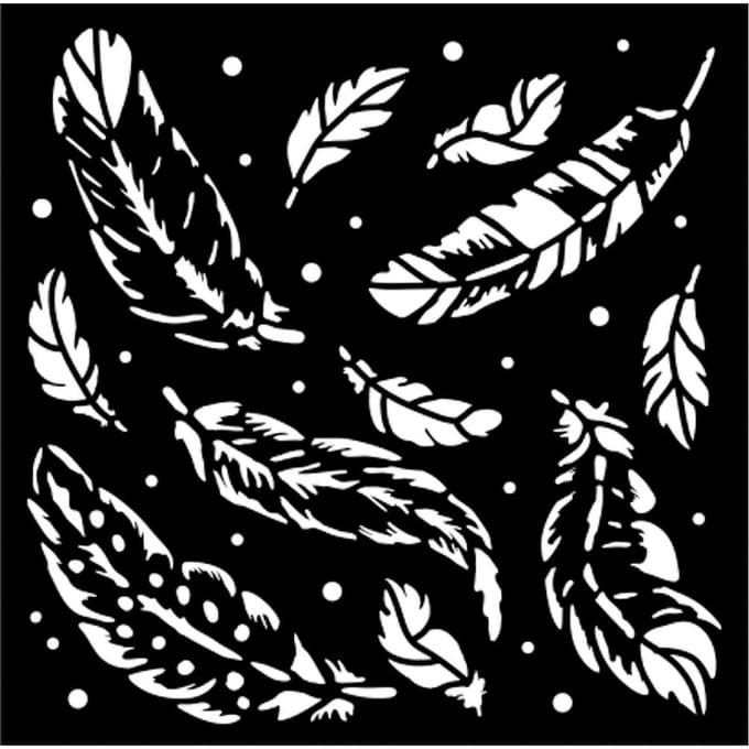 Sjabloon "Herbarium Silvae - Feather Pattern"