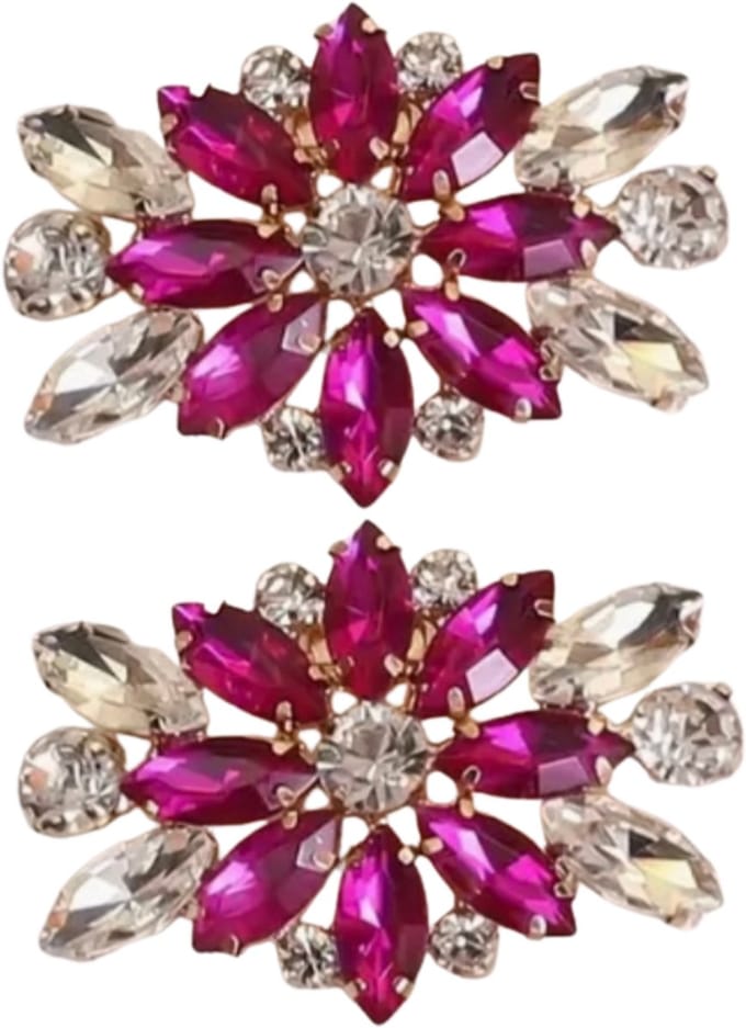 Schoenclips- Roze- Wit- Schoenversieren- Charme Bijoux