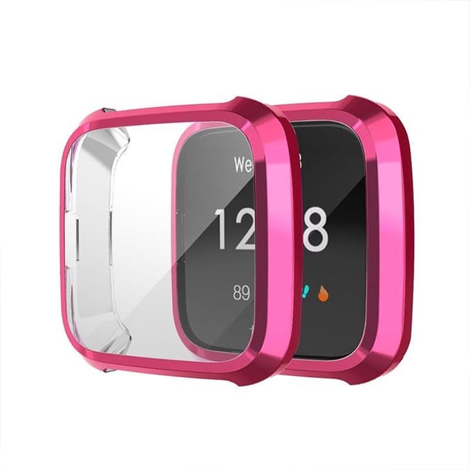 By Qubix - Geschikt voor fitbit Versa Lite Soft TPU case (volledig beschermd) - Fuschia