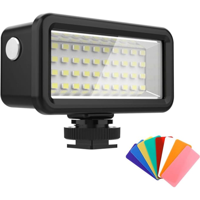 PULUZ PU631B Waterdichte Invullamp LED Duiklamp 6000K-6500K Kleurtemperatuur IPX8 Onderwater zwart