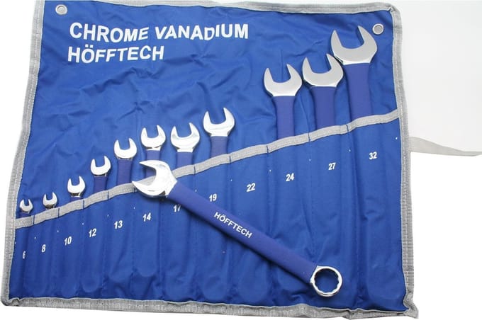 Ringsleutelset - Met Opbergetui - 12 delig - Hofftech - 6 tot 32 mm - Chroom Vanadium