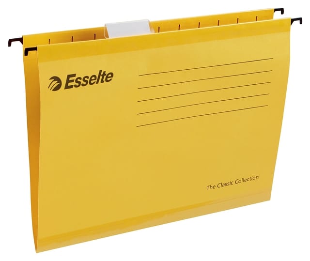 Hangmap Esselte Classic A4 V-bodem 345x240mm geel