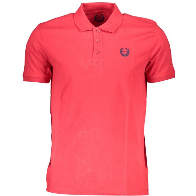 Gianmarco Venturi Rode Katoenen Heren Polo Shirt