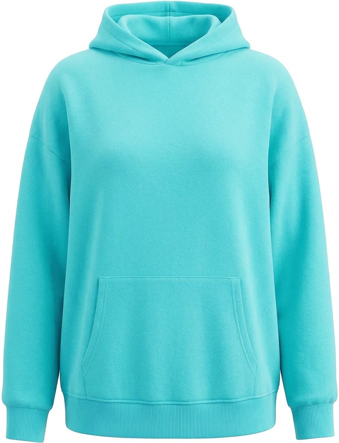 Studio Untold - Dames - Hoodie oversized model - Blauwe munt - Maat 42+
