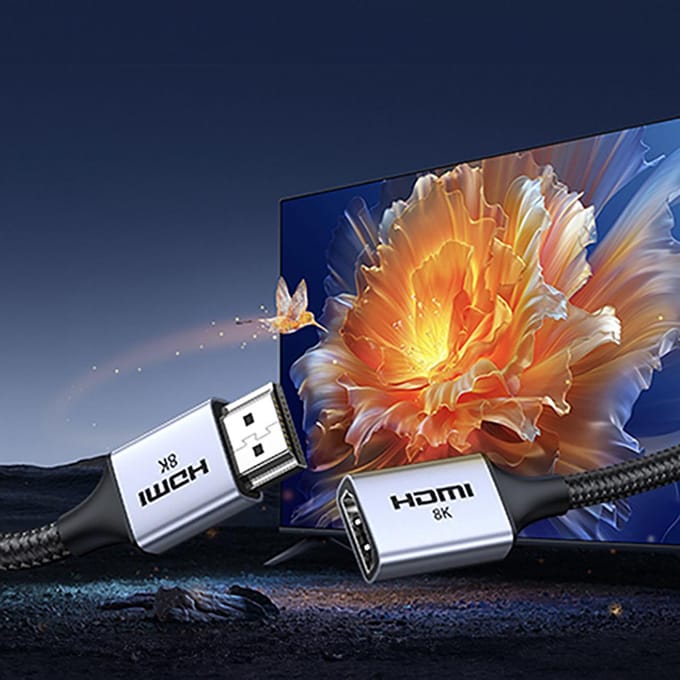 Ugreen HD165 - HDMI-Verlengkabel - 8K 60Hz - 15cm - Grijs