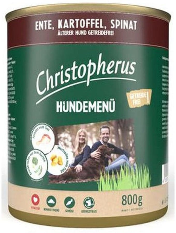 Christopherus hondenmenu senior 6x800g - eend, aardappel