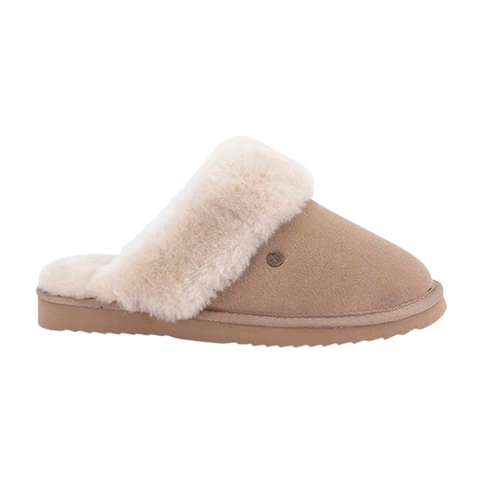 Warmbat Flurry Vrouwen Sloffen - Lichtroze/Taupe - Maat 36
