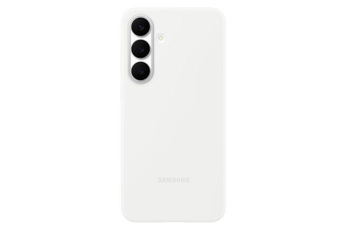 Originele Silicone Backcover voor de Samsung Galaxy S25 FE - Wit