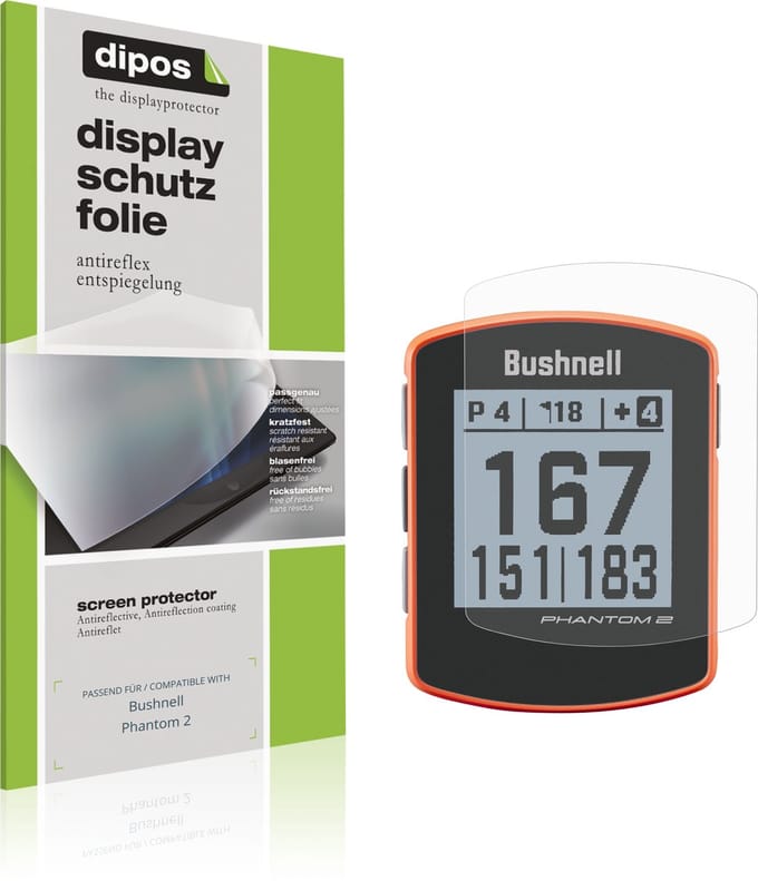 dipos – 2x Matte Beschermfolie geschikt voor Bushnell Phantom 2 | Krasbestendige & antireflecterende Screenprotector Ultra-Thin