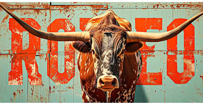 Signs-USA - Souvenir Kentekenplaat - metaal - Rodeo - 15 x 30 cm