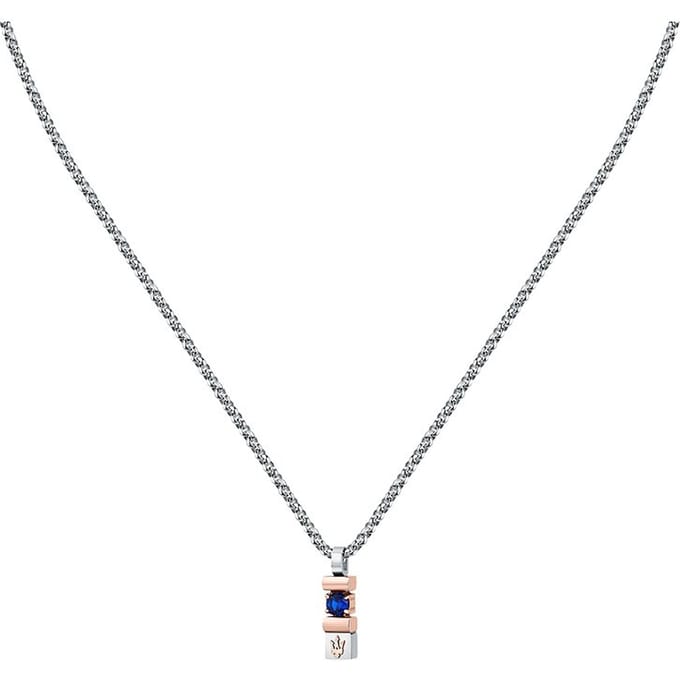 Maserati - JM334AXO06 - Ketting met hanger - Heren - 45+5cm - SAPPHIRE