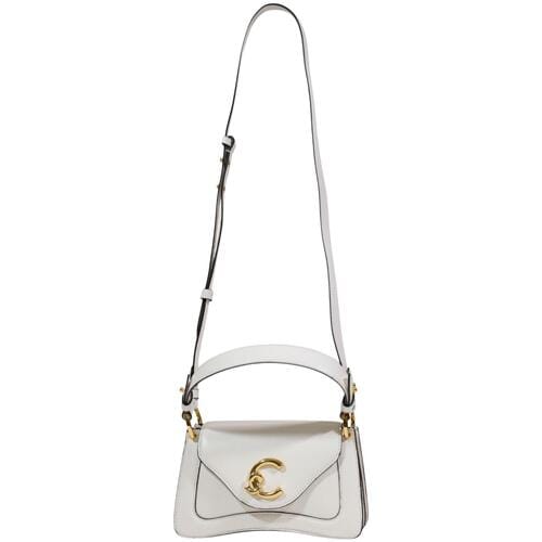 COCCINELLE Leren handtas schoudertas C-Me Calf Handbag Pearl crème
