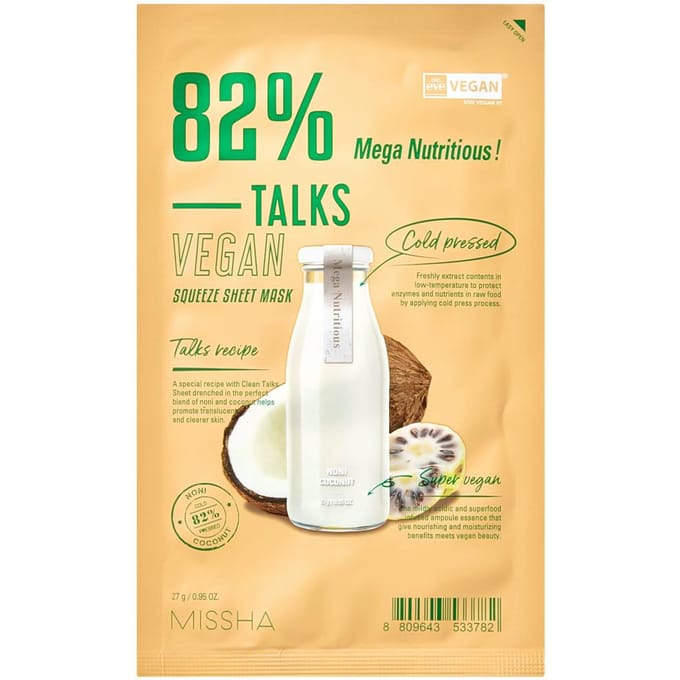 MISSHA - Talks Vegan Squeeze Sheet Mask - 7 Types Mega Nutritious