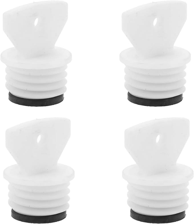 Warmwaterzak Stoppers - Kruikdoppen Rubber - Lekvrij Gebruik - Universele Pasvorm - 4 Stuks - Wit