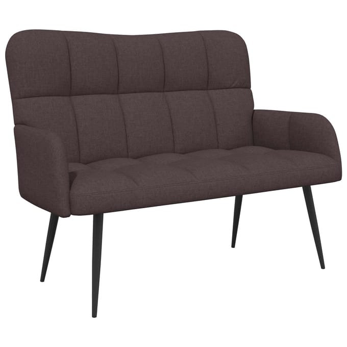 vidaXL - 2-Zits - Sofa - Donkerbruin - 115 - x - 61 - x - 87 - cm - Stof