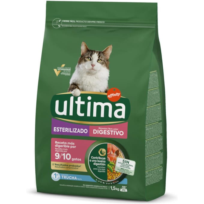 1,5Ultima Cat Sterilised Sensible Forel droogvoer voor katten