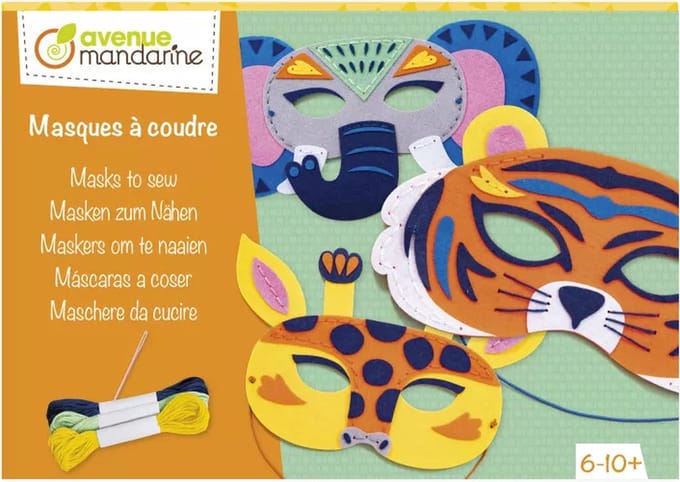 Creatieve Doos Naaimasker - Dieren Savanne Avenue Mandarine