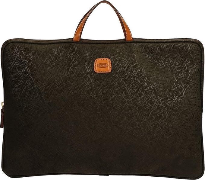 BRIC'S Laptoptas met laptopvak Life PC Holder Olive Groene