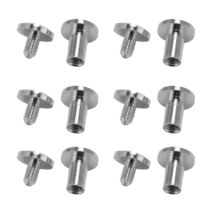 20 Set Klinknagels en Schroeven Zinklegering Lederen Klinknagels Zilver Koper Boogoppervlak Boekbindklinknagels en gray