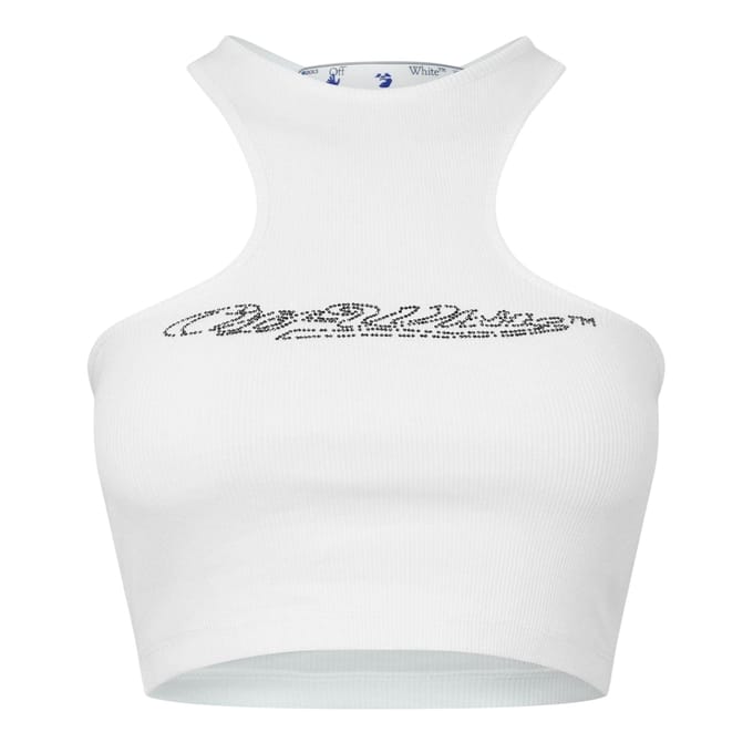 Off White Dames/Dames Relaxed Fit Tanktop (Wit)