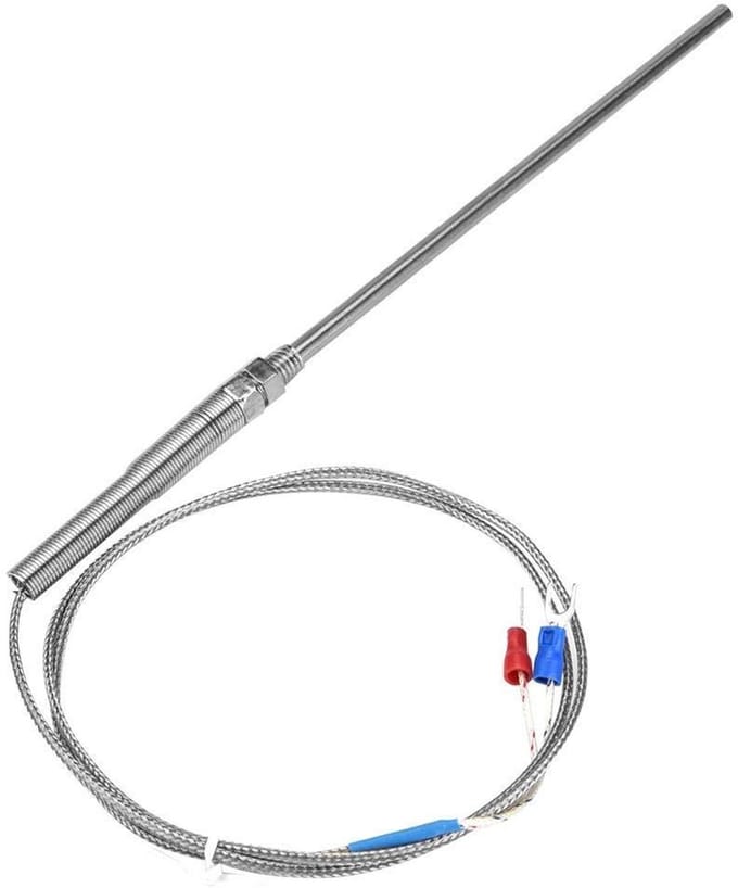 Dailygoods- Thermokoppel Type K - Temperatuursensor 0-400°C - Snelle Respons - M8 Aansluiting - 5mm Diameter - Hoge Temperatuur Weerstand