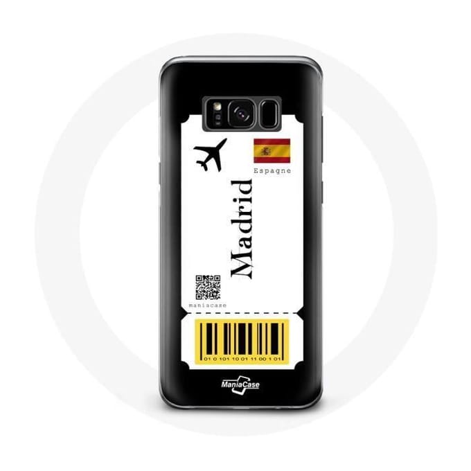 Case voor Samsung Galaxy S8 Vliegticket Madrid Spanje