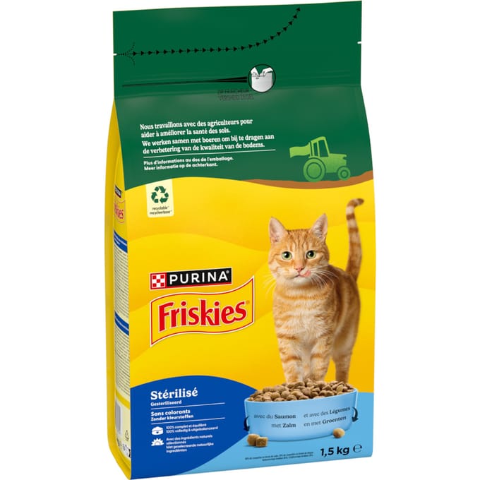 PURINA Friskies Sterilized Kat met zalm, tonijn en groenten - 1,5 kg