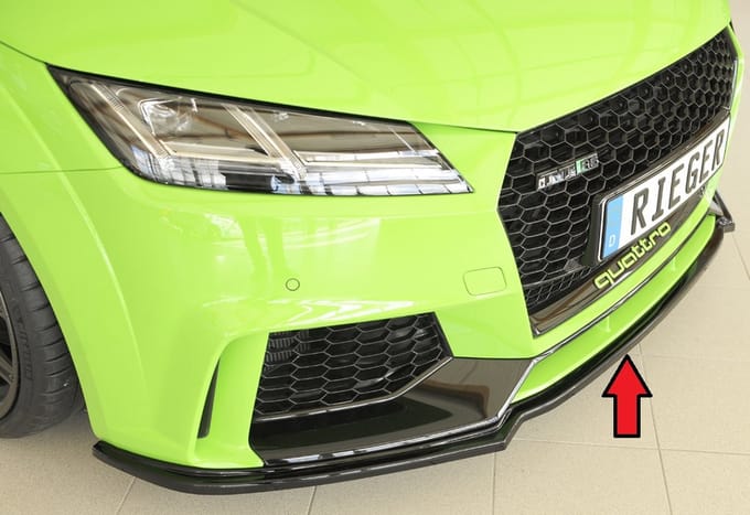 RIEGER - PERFORMANCE FRONT SPLITTER - AUDI TT RS 8J1-FV/8S - GLOSS BLACK