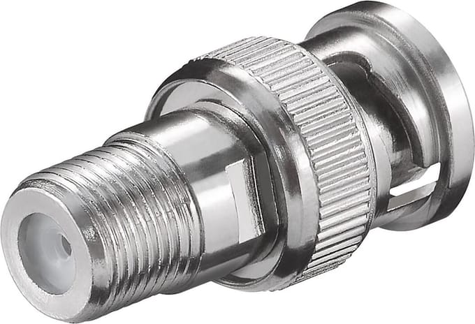 Goobay F-adapter, F-contrastekker naar BNC-stekker, zink