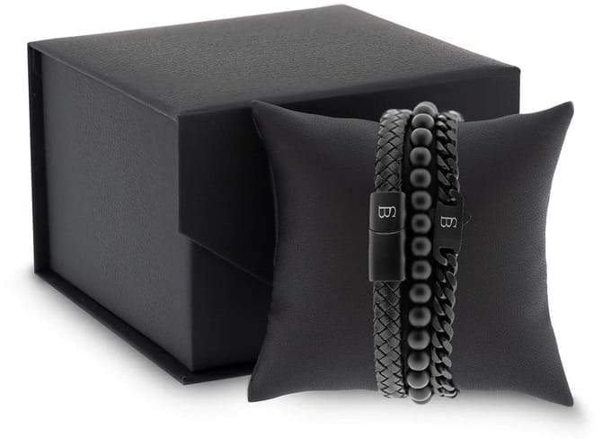 STEEL & BARNETT - Geschenkset Heren - Triple Set Black Editions - Zwart - Maat M