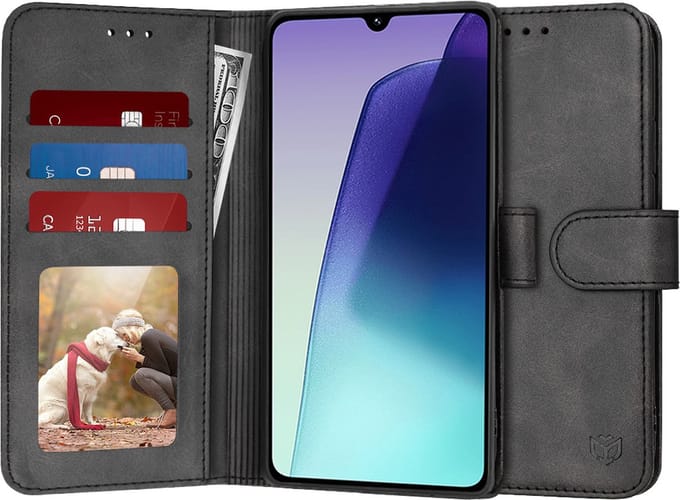 Hoesje geschikt voor Xiaomi Redmi 14C / Xiaomi Poco C75 - Techsuit Diary Book Wallet Case - Zwart