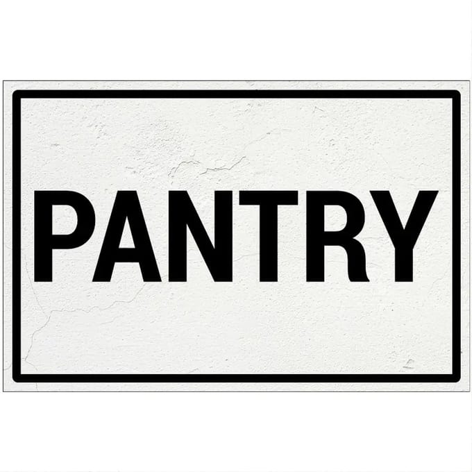 Pantry bord | Forex Re materiaal | 18 x 12 cm