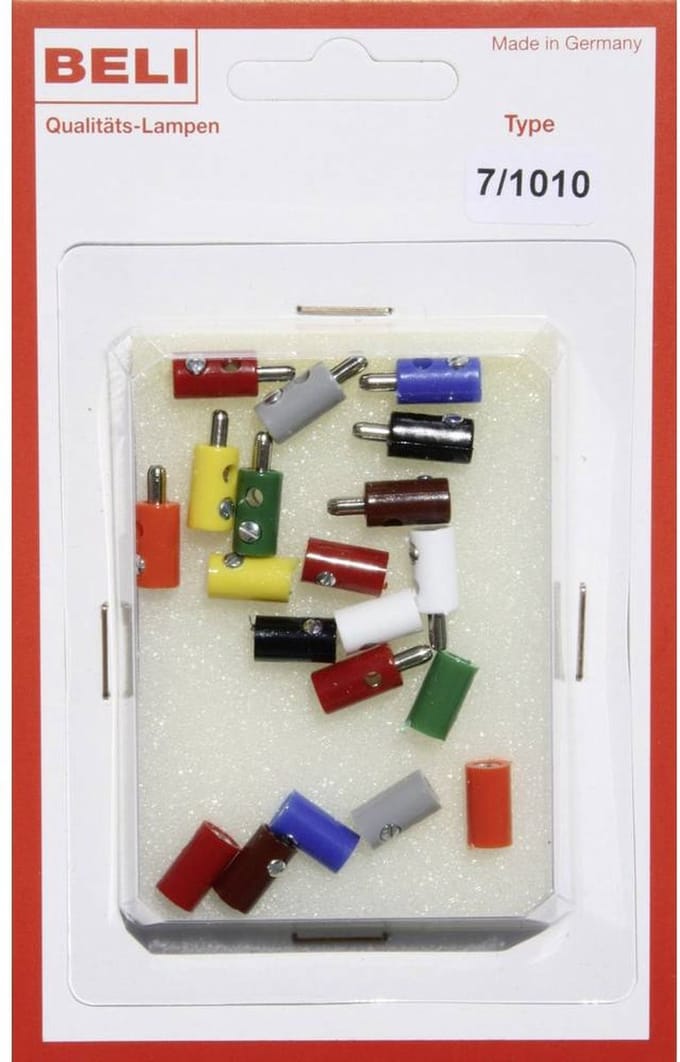 BELI-BECO 7/1010 Miniatuur-banaanstekker Stekker Stift-Ø: 2.6 mm 1 set(s) Package