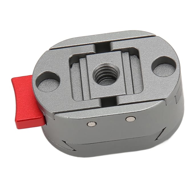 Mini Snelkoppelplaten Schuifvergrendeling Opvouwbare Magnetische Klem Snelkoppelplaatsysteem voor DSLR gray