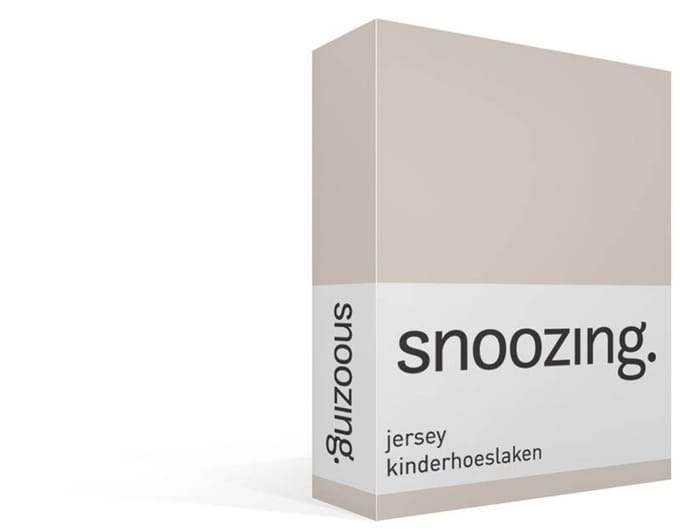 Snoozing jersey kinderhoeslaken - 60x120 cm - Junior - Zand