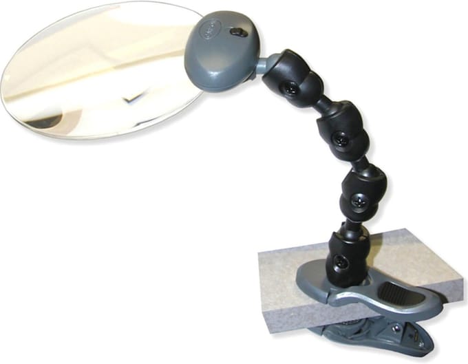 Vergrootglas met LED Verlichting en Klem - Flexibele Arm voor Precisiewerk