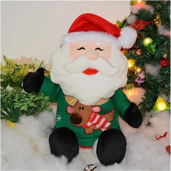 Kerstman pop met rits 50cm